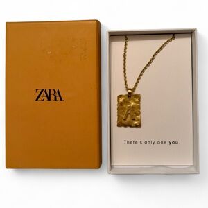 Zara Letter A Brass Necklaces & Pendants